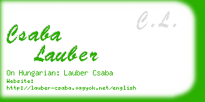 csaba lauber business card